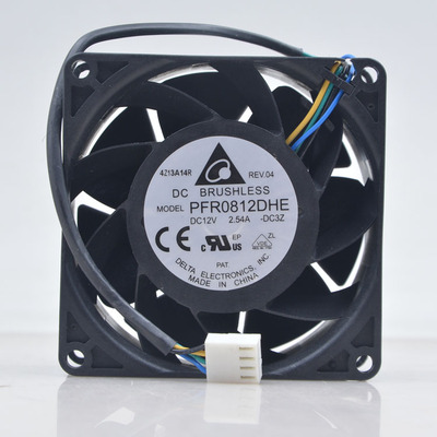 Original Delta PFR0812DHE Cooling Fan DC 12V 2.54A 4-Wires PFR0812DHE Fans